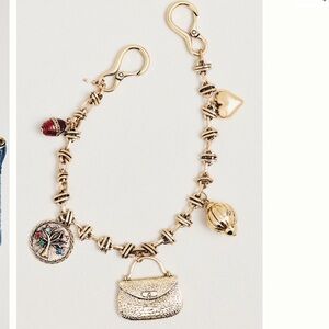 Anthropologie Gold Gem Purse Bag Charm